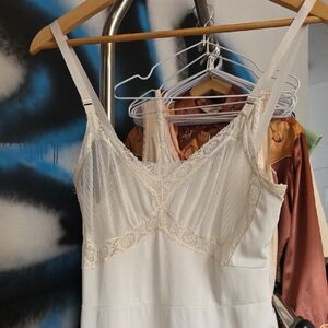 Dorsay Ivory Lace Trim Vintage Slip